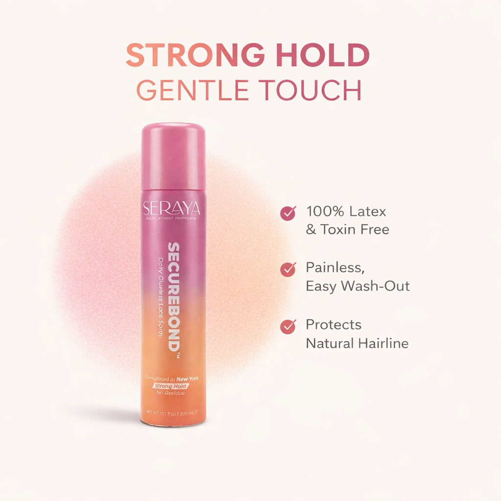 SecureBond spray benefits: strong hold gentle touch