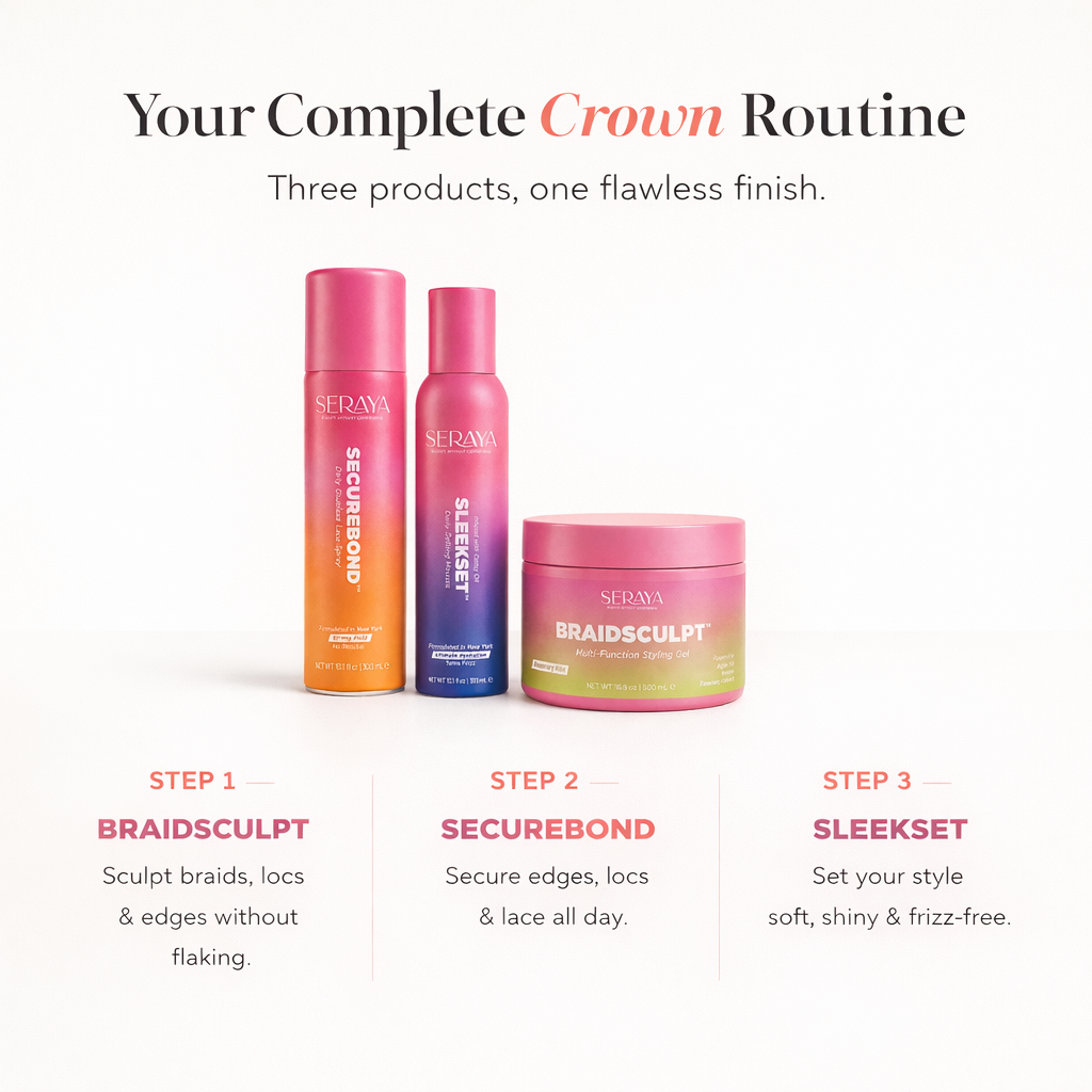 The Full Crown Routine Kit: your complete crown routine, step 1 2 and 3